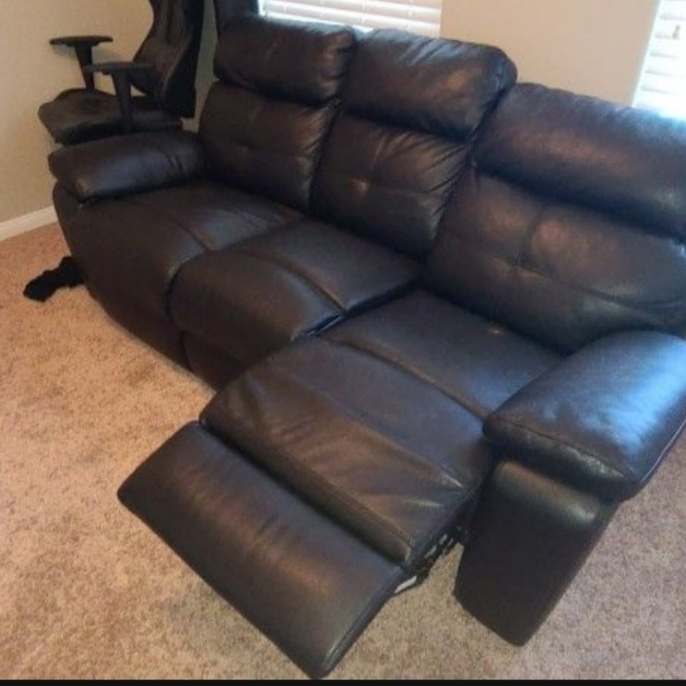 Double End Seat Reclining Leather Sofa